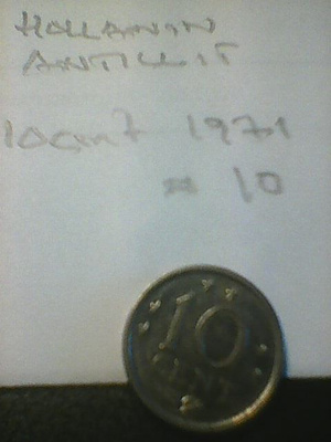 Hollannin Antillit 10 cents 1971, km#10