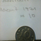 Hollannin Antillit 10 cents 1971, km#10 - pikkukuva 1