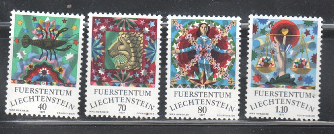 Liechtenstein 1977 horoskooppeja