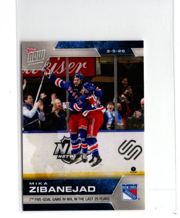 Mika Zibanejad 19-20 Topps Now sticker #199