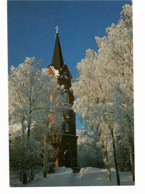 Mäntsälä: kirkko joulukortissa