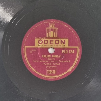 Savikiekko 1955 - Veikko Tuomi - Odeon PLD 124