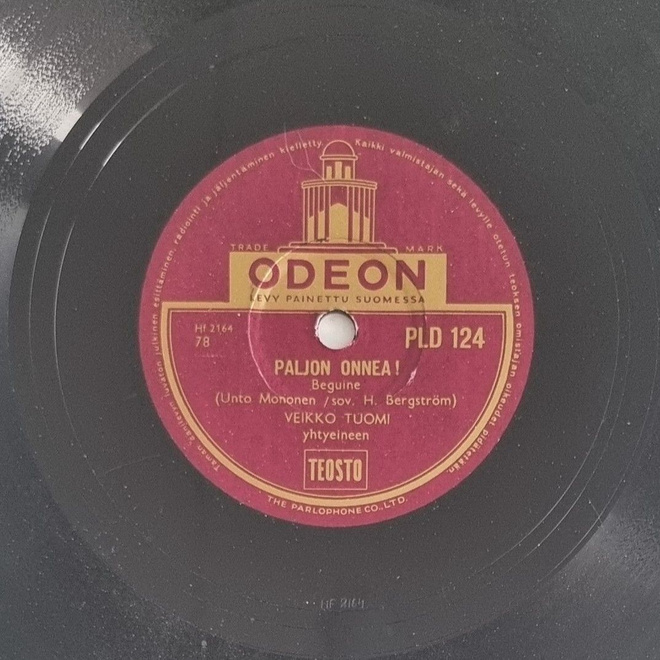 Savikiekko 1955 - Veikko Tuomi - Odeon PLD 124