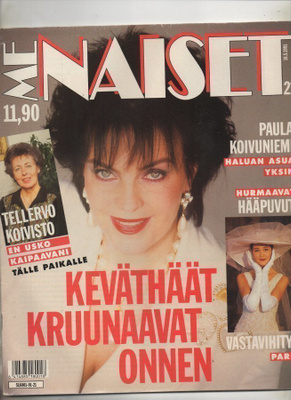 Me Naiset n:o 21 1991 Paula. Tellervo. Tanja. Anja & Pertti.