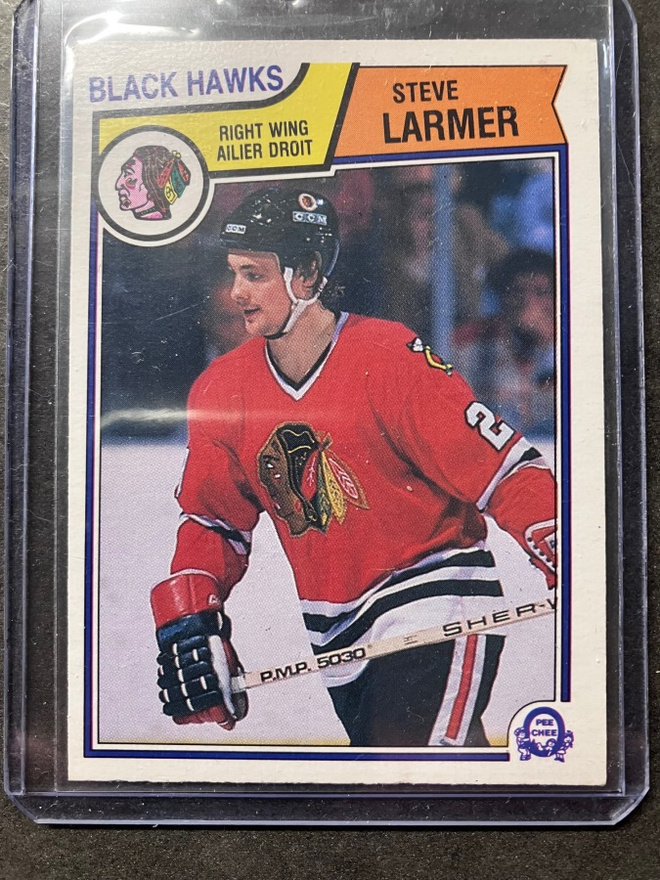 1983-84 O-Pee-Chee Steve Larmer Rookie #105