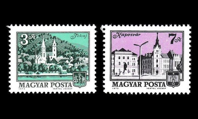 Unkari 2874-5 ** Käyttösarja kaupunkimaisemia (1973)