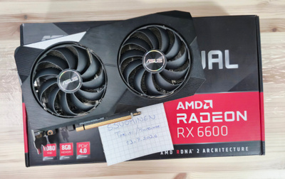 ASUS Dual Radeon RX 6600 8GB -pelinäytönohjain
