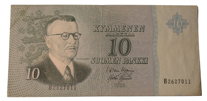10 Markkaa 1963 ilman Litt B2627011