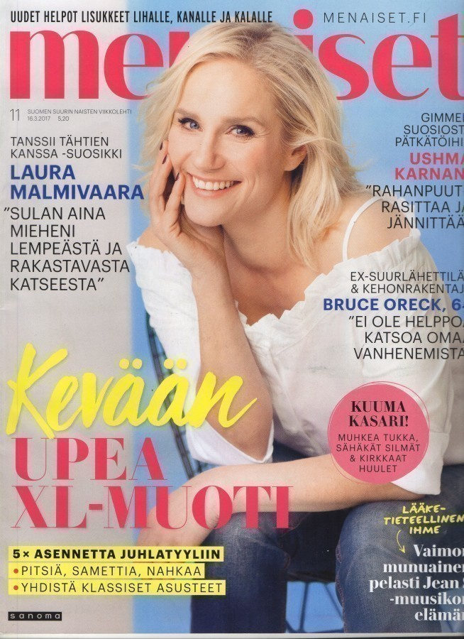 Me Naiset n:o 11 2017 Laura Malmivaara. Ushma Karnani.