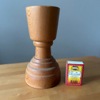 Puinen vintage kynttilänjalka ( 17 cm ) - pikkukuva 3