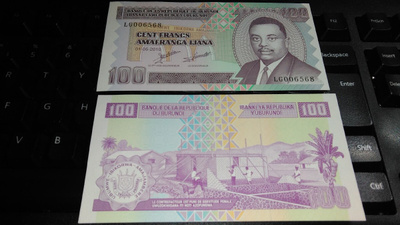 Burundi 100 francs 2010 UNC