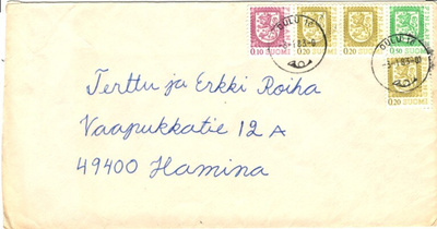 VIHKOMERKIT KIRJE OULU-HAMINA