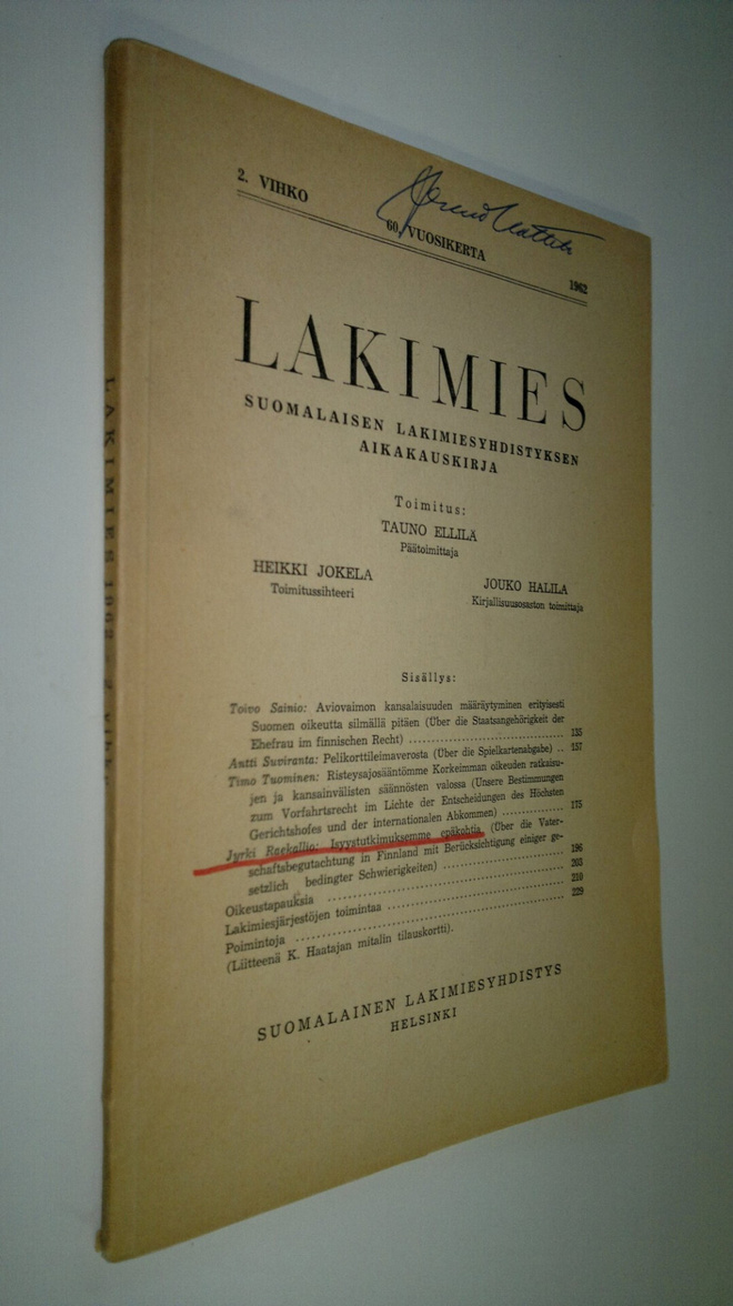 Lakimies 1962 nro 2