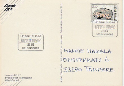 ERIKOISLEIMA , Nyfila 86, Helsinki 31.10.1986