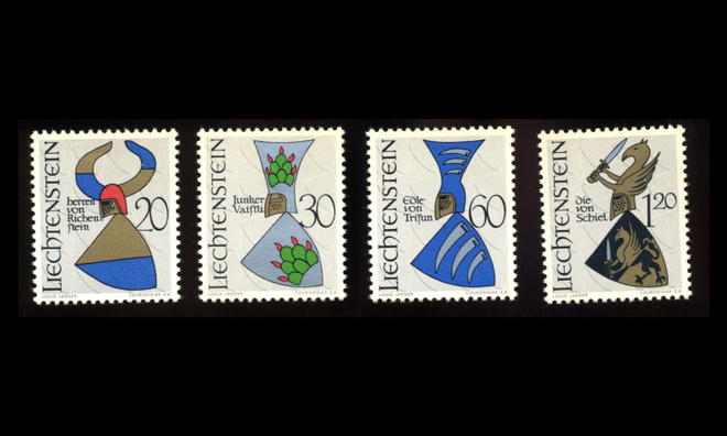 Liechtenstein 465-8 ** Vaakunoita (1966)