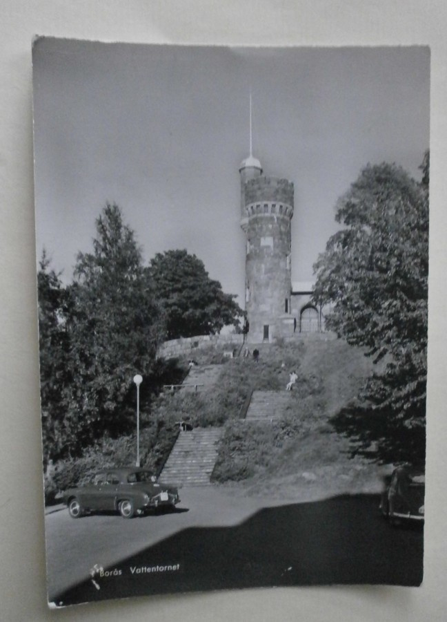 Borås, Vesitorni, vanha mv valokuvapk, p. 1966