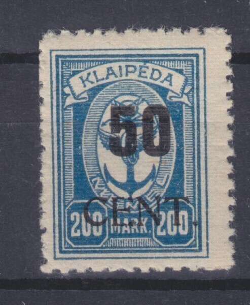 Saksa reich Memel 1923 Mi 197 postituoreena.