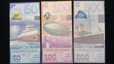 New Jason Islands 2012, Australes 50, 100, 500.