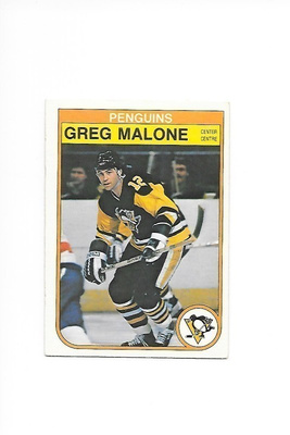 1982-83 OPC #272 Greg Malone Pittsburgh Penguins