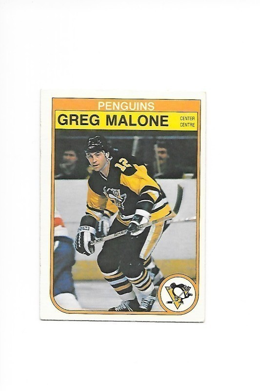 1982-83 OPC #272 Greg Malone Pittsburgh Penguins