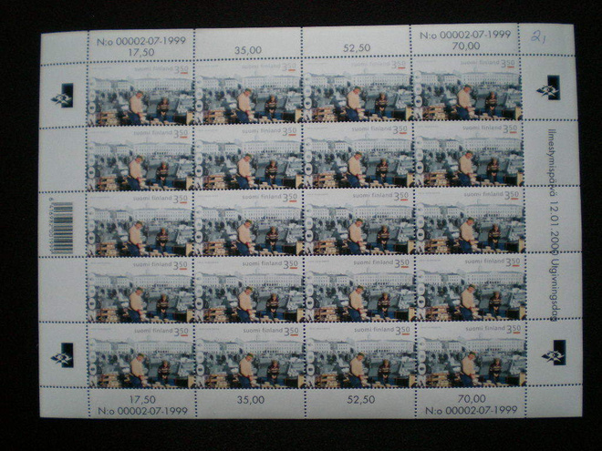 ** Postimerkkiarkki LaPe 1505
