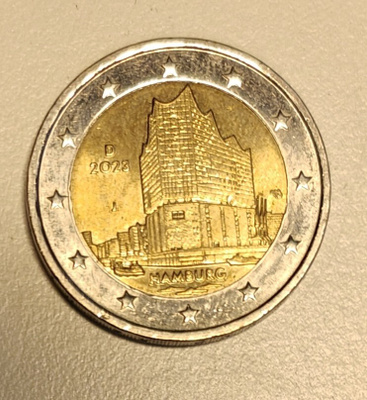 2 Eur - Hamburg - Elbphilharmonie - 2023 - Saksa