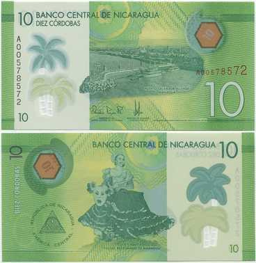 Nicaragua 10 Cordobas 2014 UNC (P-209a) Polymer