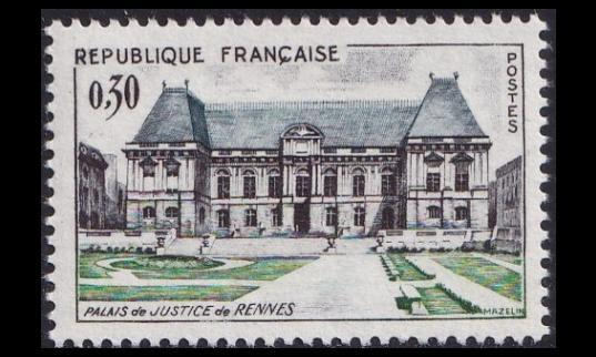 Ranska 1405 ** Rennesin oikeuspalatsi (1962)