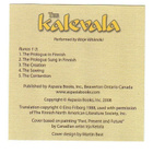 cd, The Kalevala - Runos 1-3 - Performed by Börje Vähämäki - pikkukuva 3