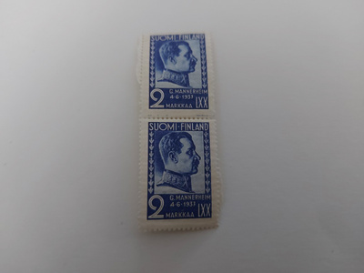 Mannerheim postimerkki ( Postituore pari )