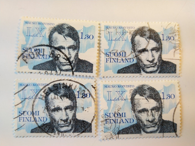 Presidentti Koivisto 60 vuotta postimerkki 1,30 markka