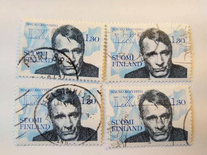 Presidentti Koivisto 60 vuotta postimerkki 1,30 markka