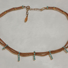 1970-luvun Mesh kaulakoru cabochon-koru, kaulakoru, - pikkukuva 1