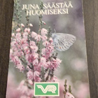 VR - JUNA SÄÄSTÄÄ HUOMISEKSI, kulkenut postikortti - pikkukuva 1