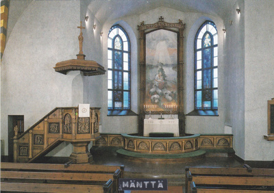 KIRKKOKORTTI - MÄNTÄN KIRKKO - SISÄKUVA - 2