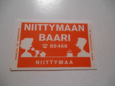 TT Etiketti Niittymaan Baari Niittymaa
