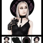 Restyle symbol gootti hattu gothic hat säädettävä - pikkukuva 1