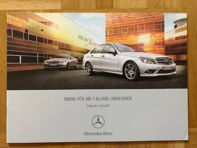 Hinnasto ja lisävarusteet Mercedes W204 S204 C-luokka 2007