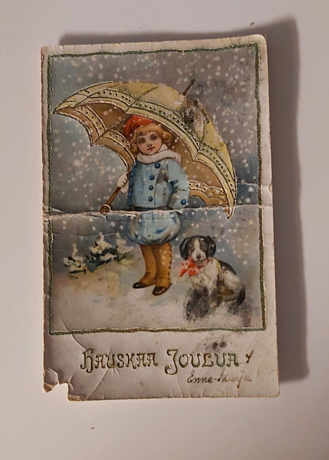24.12.1924 TAMPERE LEIMATTU JOULUKORTTI 
