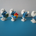 Vintage Schleich Smurffi figuurit, 4 erilaista, Germany - pikkukuva 4