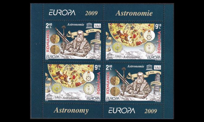 Romania 6357-8BL445_I ** Europa astronomia (2009)