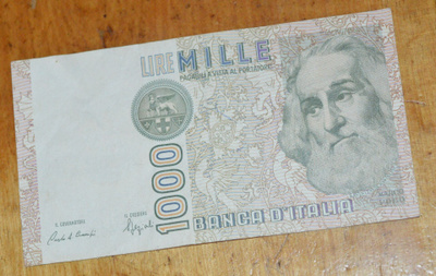 Marco Polo sarjan 1000 liiran seteli