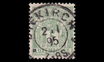Luxemburg 48D o Allegoria 5 C (12½) loisto Diekirch 2.1.95