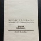 Apteekki Henrik Sandlund Kristiinank. Salmiakkia - pikkukuva 1
