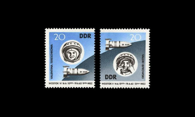 DDR 970-1 ** Wostok V, avaruus (1963)