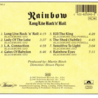 RAINBOW - Long Live Rock'n'Roll CD - Polydor 1989 - pikkukuva 2