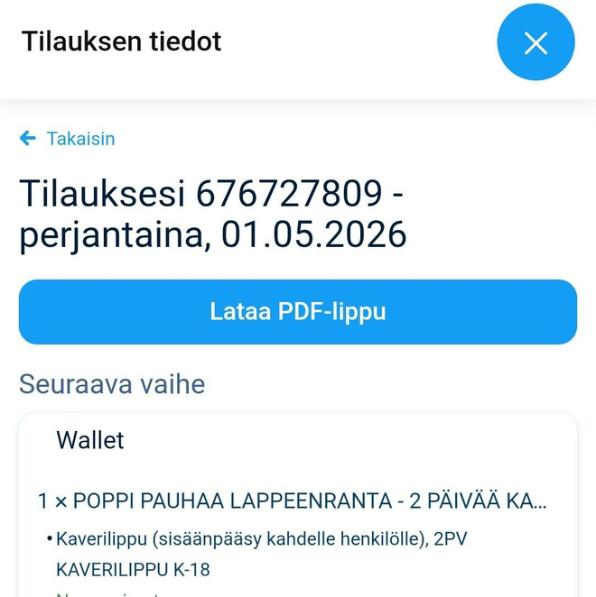 Poppi pauhaa festareille kaverilippu