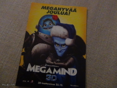 Megamind 3D mainos postikortti 2010
