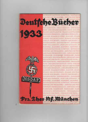 SS/Natsi: "Deutsche Bucher 1933", natsipropa, tarp kirjojen