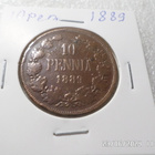 10  penniä 1889   siistikuntoinen raha  , rahakehyksessä . - pikkukuva 3